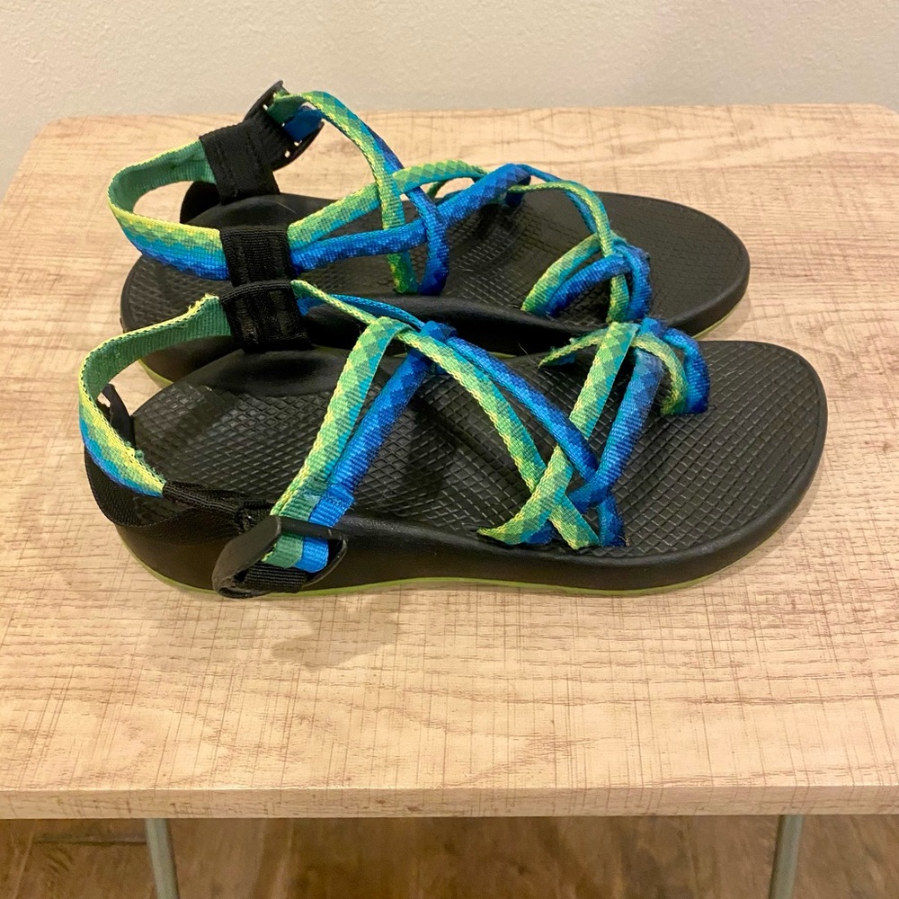 Chaco ZX2 Sandals Womens 7 Blue Green